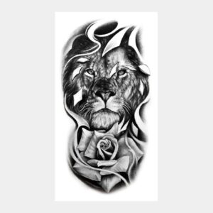 Tatouage d'un très beau lion pour femme