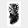 Tatouage temporaire animal féroce Tigre et chevalier - Faux tatouage