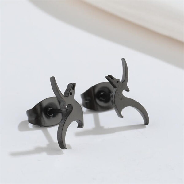 Boucles d'oreilles Gazelle Noir