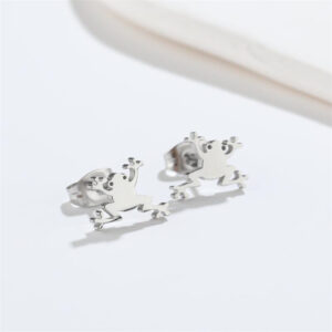 Boucles d'oreilles Grenouille Argent