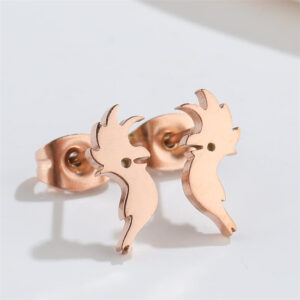 Boucles d'oreilles perroquet Or rose