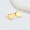 Boucles d'oreilles Chien Pomeranian Or 2