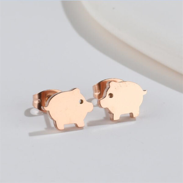 Boucles d'oreilles Cochon Or rose