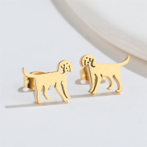 Boucles d'oreilles Dalmatien Or 2