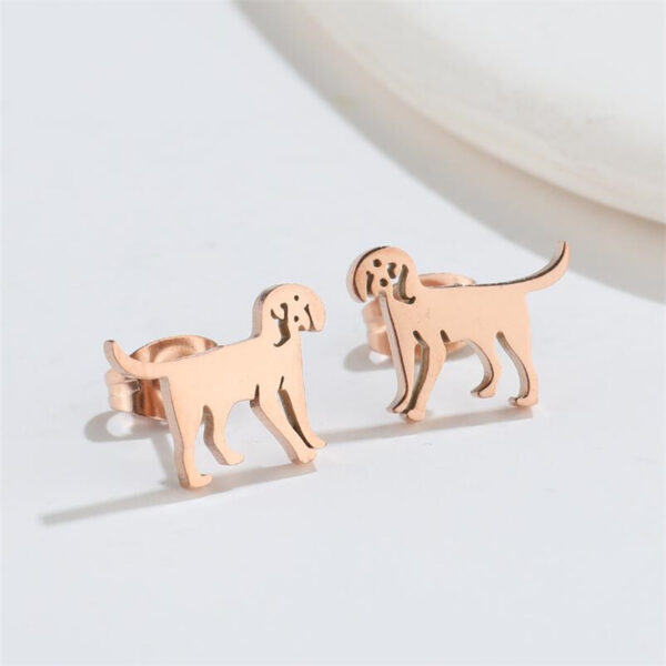 Boucles d'oreilles Dalmatien Or rose