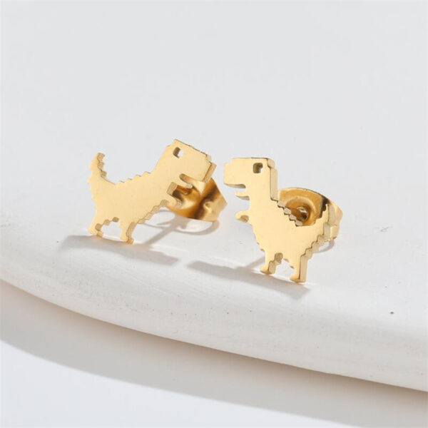 Boucles d'oreilles Dinosaure Or