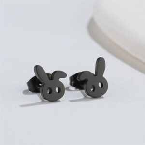 Boucles d'oreilles Lapin Noir