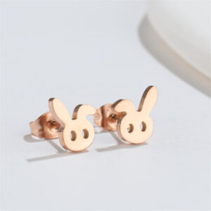 Boucles d'oreilles Lapin Or rose