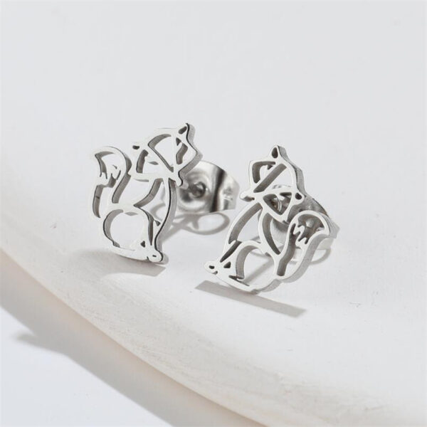 Boucles d'oreilles Renard Argent