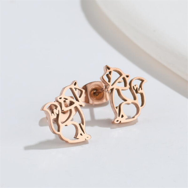 Boucles d'oreilles Renard Or rose