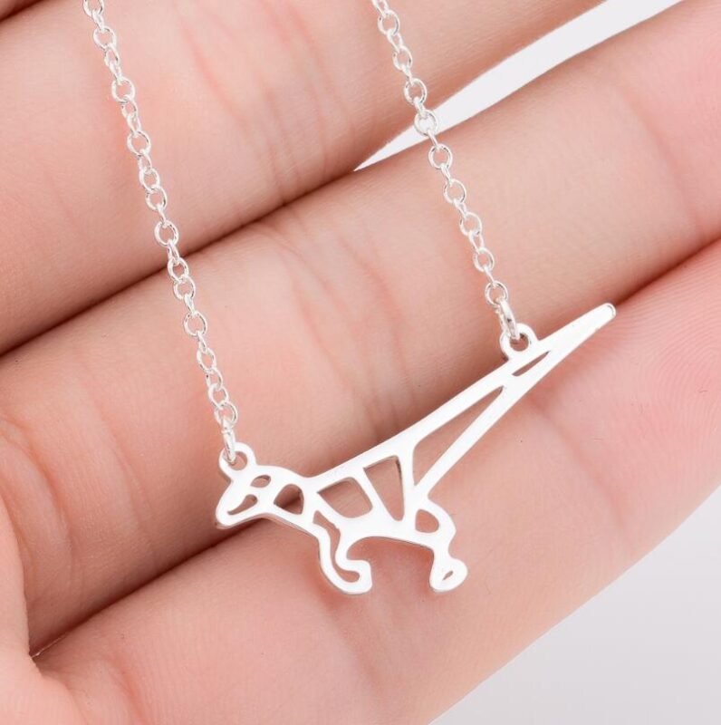 Collier Pendentif Crâne De Dinosaure – Style Gothique – Alliage De Zinc – 24 Pouces