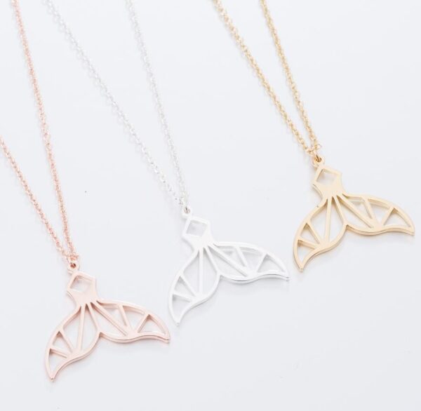 Collier queue de Baleine Or Argent et Or rose