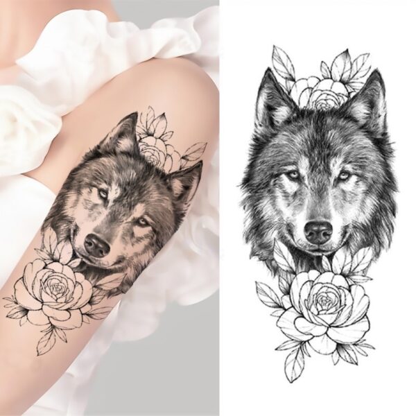 Tatouage temporaire Loup