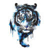 Tatouage-temporaire-Tigre-noir-et-bleu