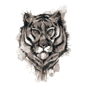 Tatouage-temporaire-tigre-(Peinture-à-eau)