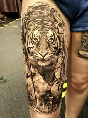 tatouage-cuisse-tigre