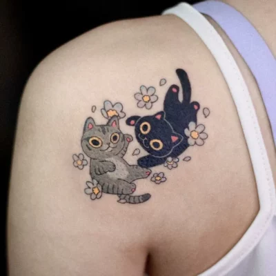 tatouage-chat-caricatural