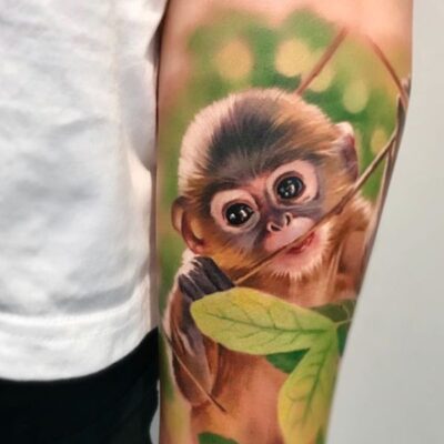 tatouage de singe reaslite