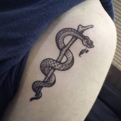 tatouage-serpent-caducée