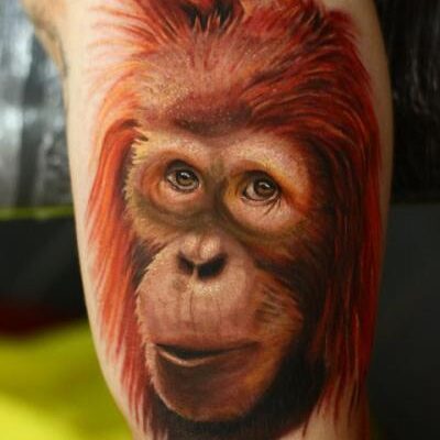 tatouage singe realiste
