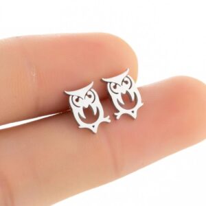 Boucle d'oreille Hibou sur branche