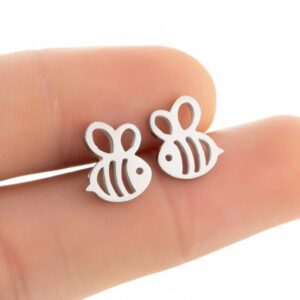 Boucles d'oreilles abeilles ronde